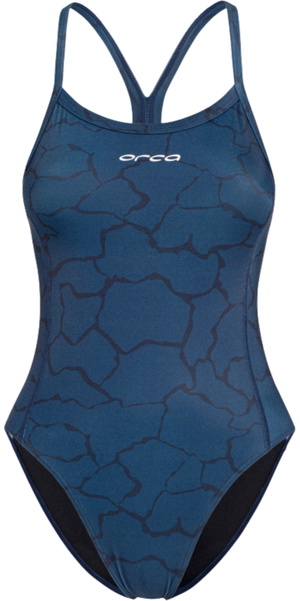 2026 Orca Womens Core One Piece Thin Strap Swimsuit MS53 - Blue